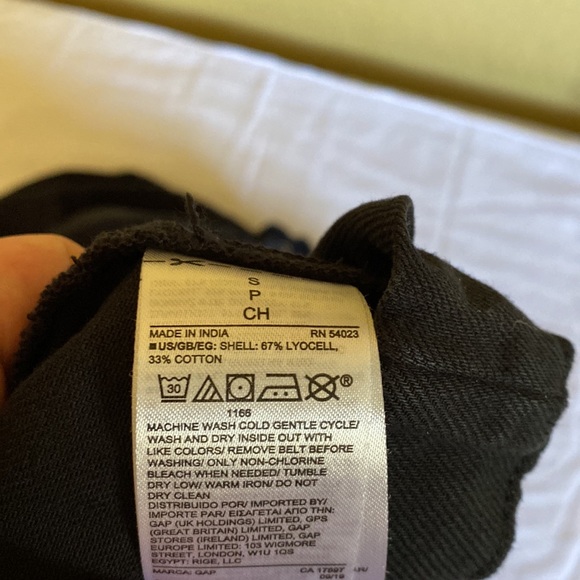 Gap Long Black Denim Button Down Coat - Picture 11 of 11